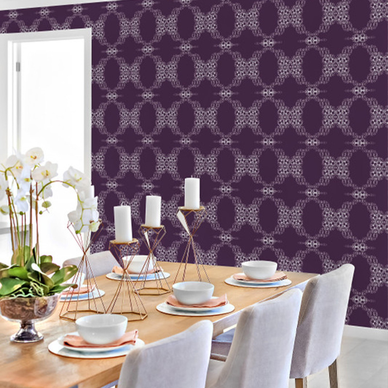 SUPERFAB Dark Purple Wallpaper Self Adhesive Film Peel and Stick Wallpaper  Contact Paper Waterproof Removable