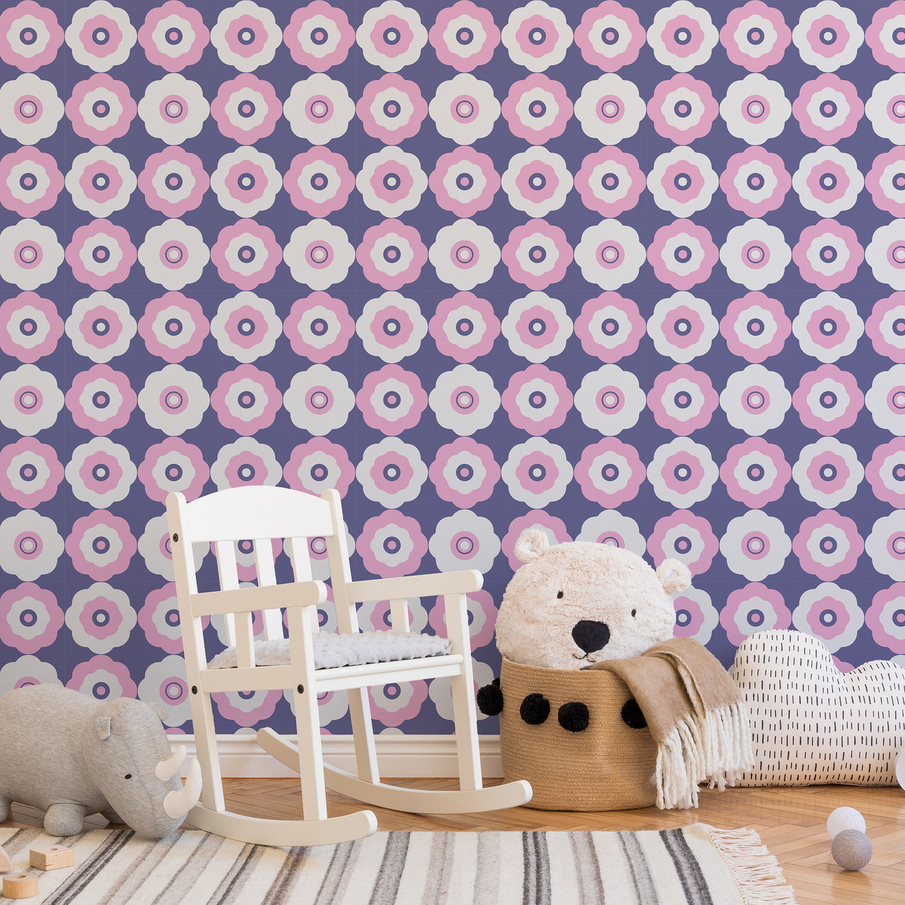 Flower Power Fabric Wallpaper and Home Decor  Spoonflower