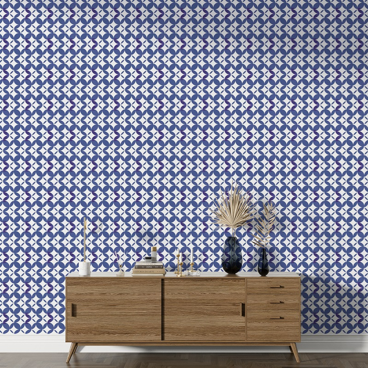 White Geometric Paper Boat Removable Wallpaper  Walls By Me