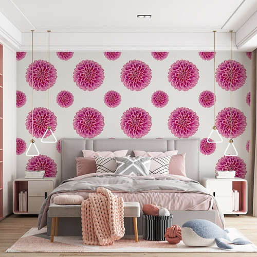 'Blossom in Pink' Floral French Country Peel & Stick Wallpaper