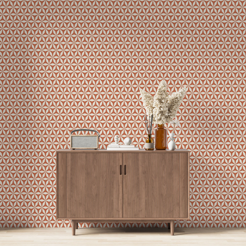 Nu Wallpaper Wisley Terracotta Peel and Stick Wallpaper for Kitchen Feature  Walls  Kitchen Wraps