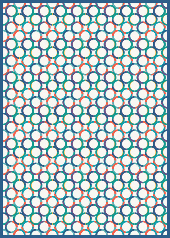Bubbles' Multi-Color Geometric Non-Slip Indoor/Outdoor Rug