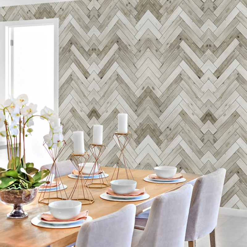 Modern Herringbone Wallpaper Wall Covering Self Adhesive Peel  Stick   Belle Impression