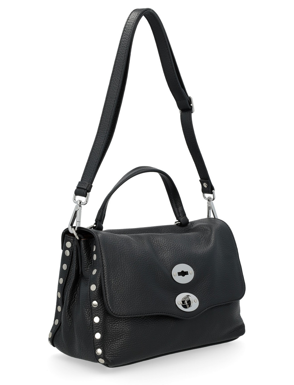 Bag Zanellato Postina Daily S in black grained leather