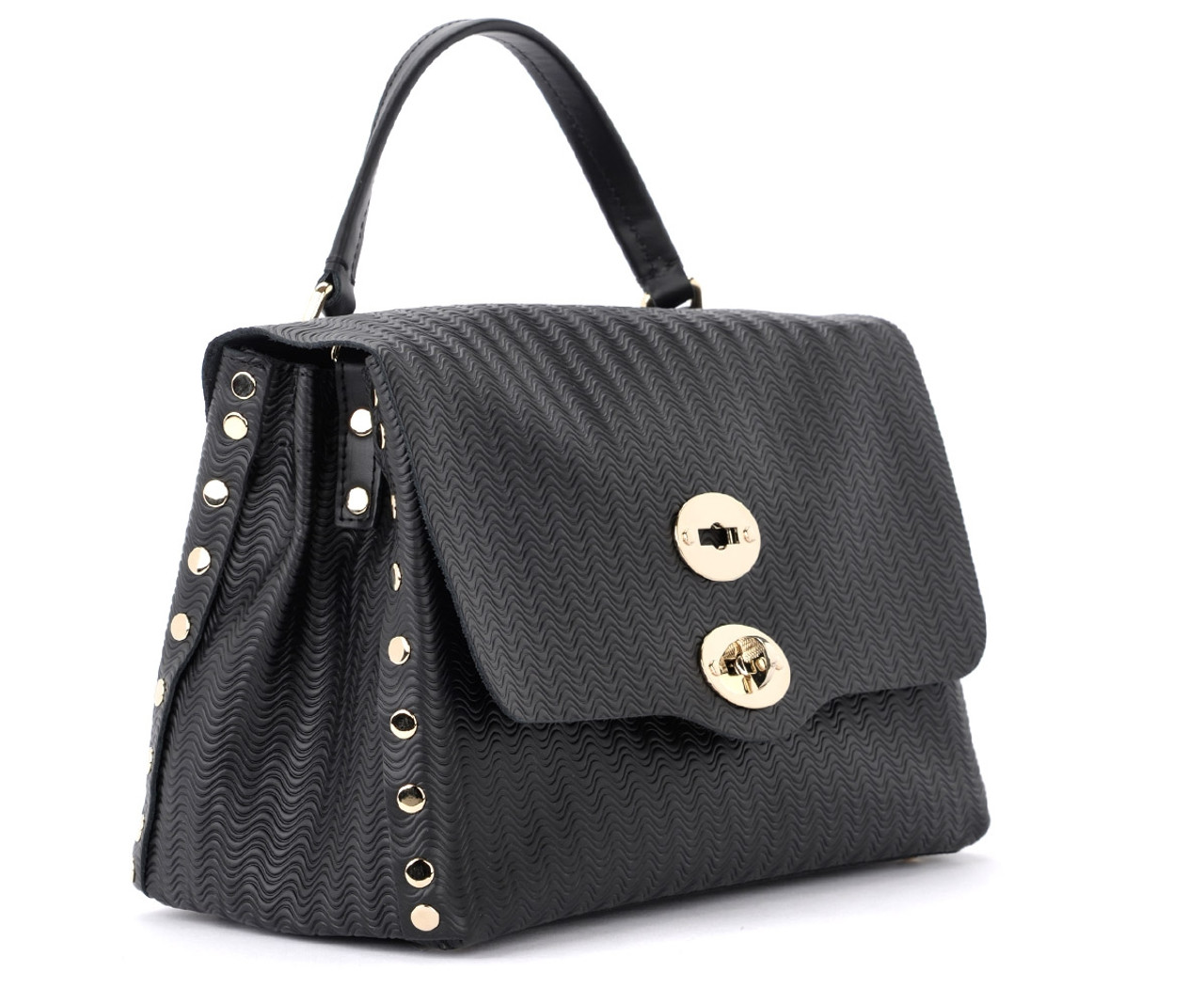 Bag Zanellato Postina Cachemire S in black leather | H-Brands