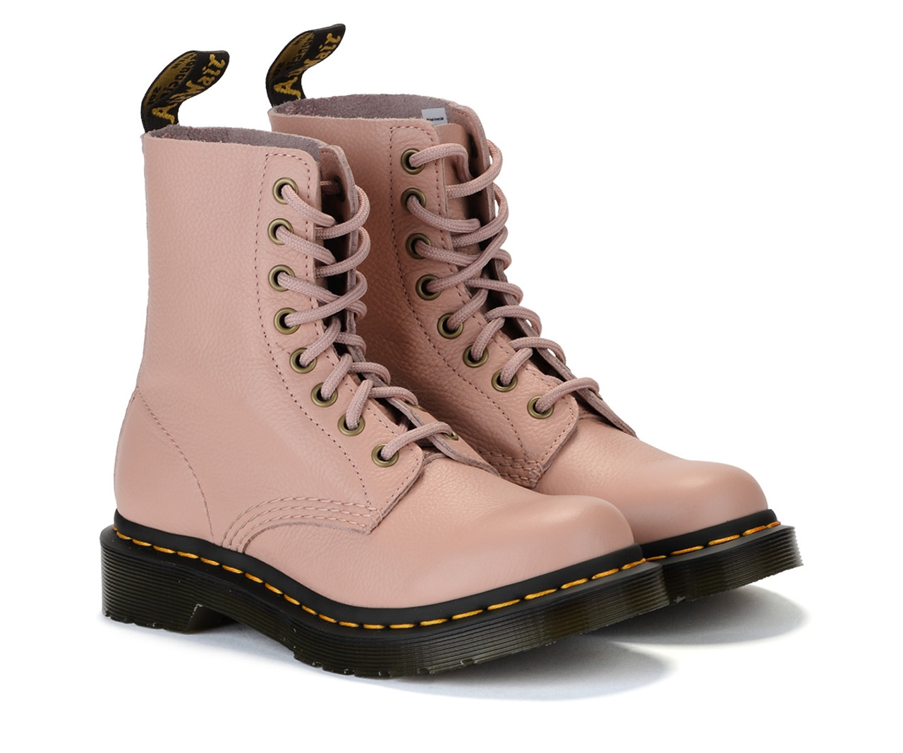 Combat boot Dr. Martens 1460 Pascal Virginia peach colored leather