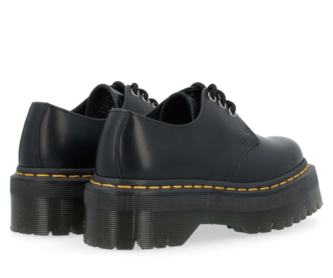 Stringata Dr. Martens 1461 Quad Polished Smooth nero