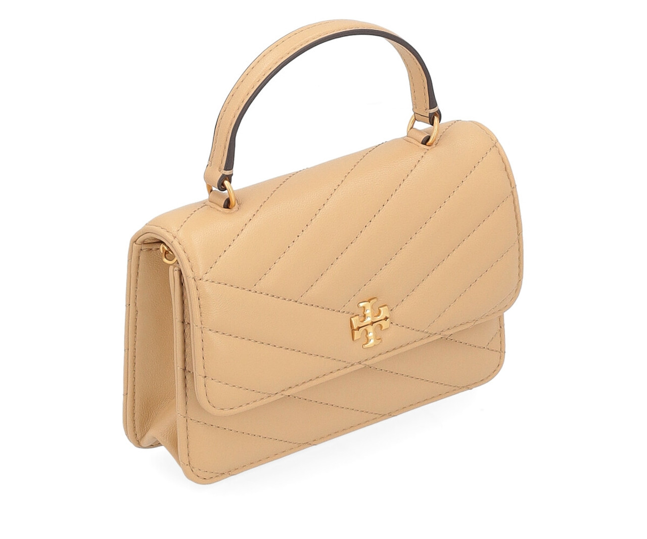 Bag Tory Burch Kira Mini Top-Handle Chain Wallet beige | H-Brands