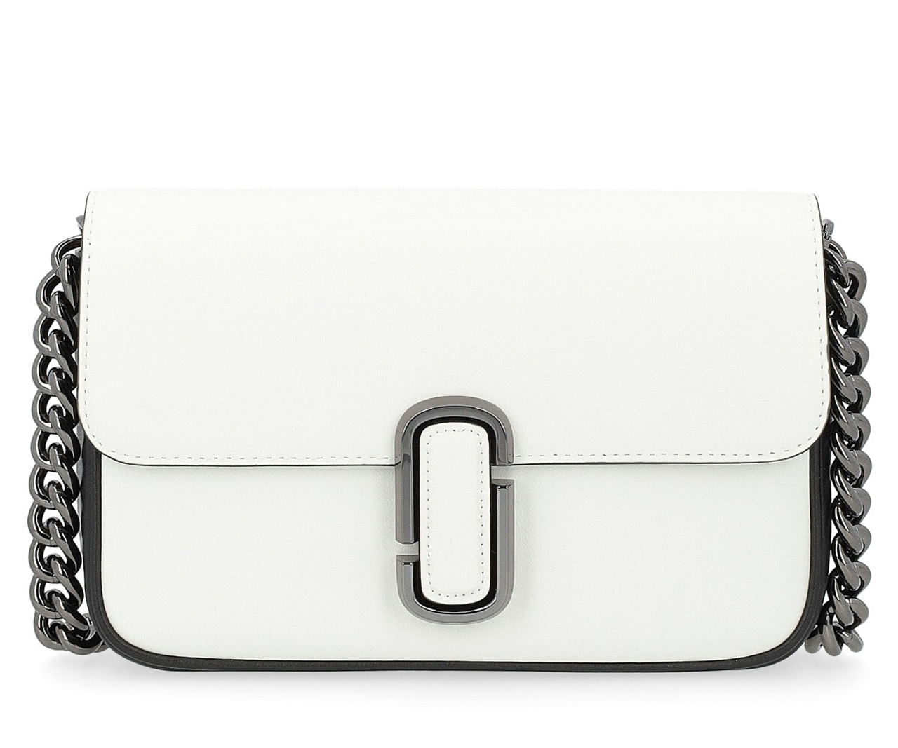 Shoulder bag Marc Jacobs The J Marc in black and white leather | H 
