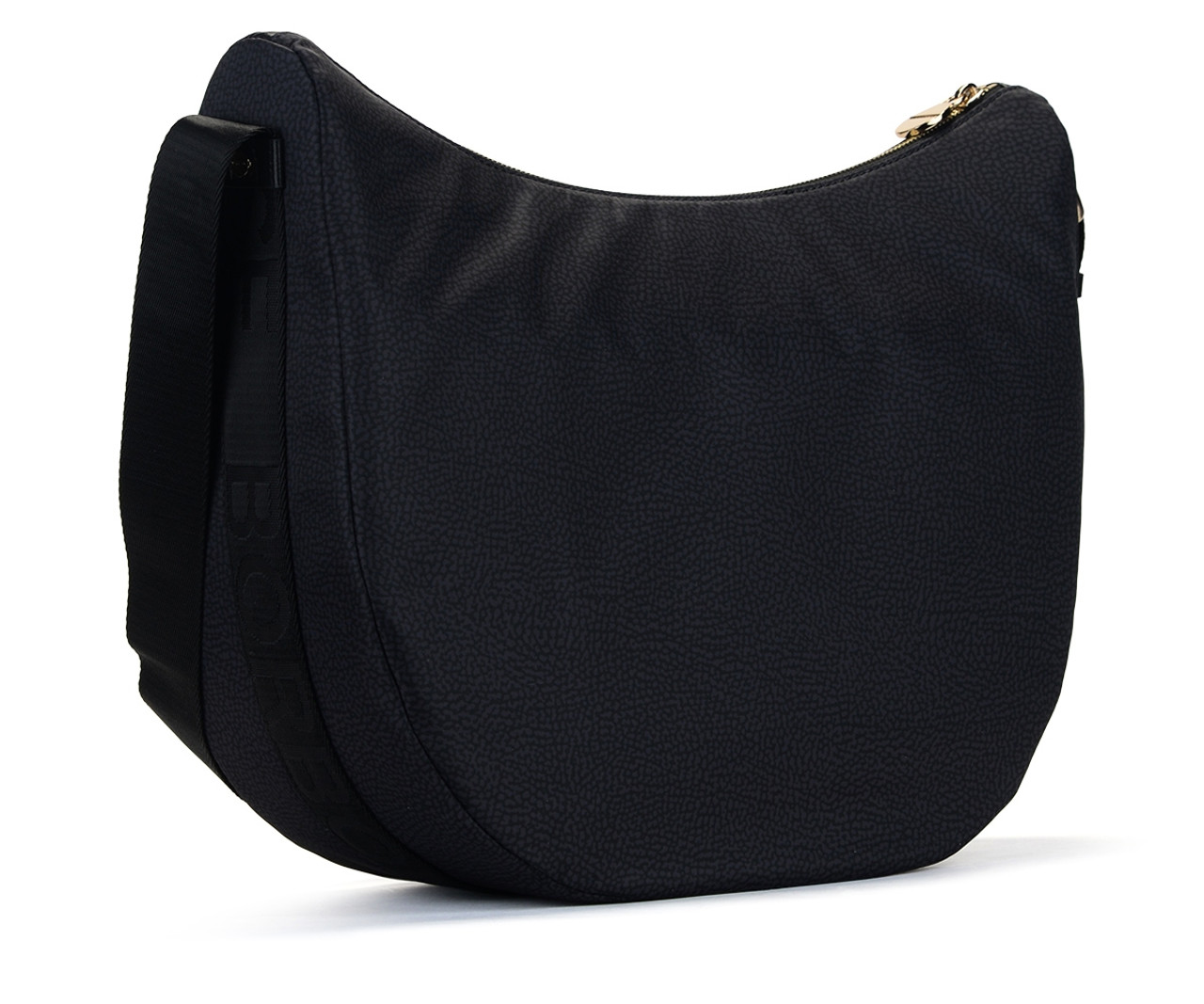 Bag Borbonese Luna Bag Medium black with zipper H Brands