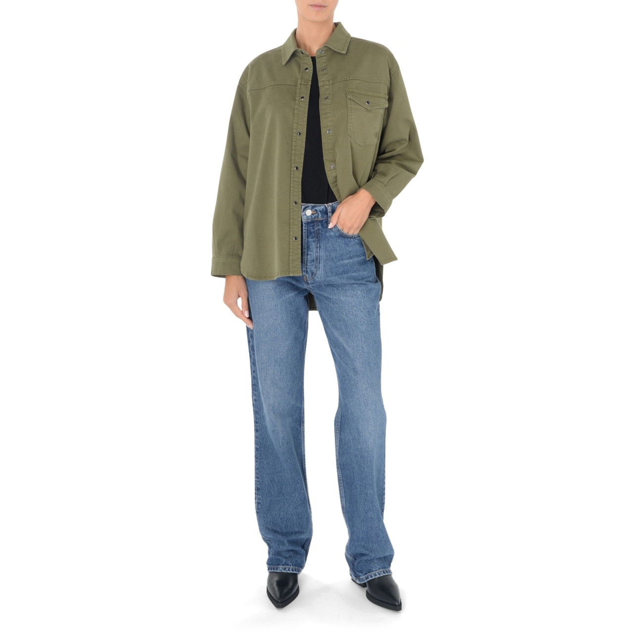 Shirt Anine Bing Sloan military green H Brands