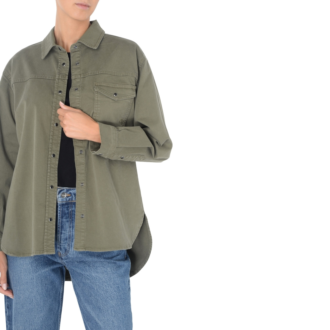 Shirt Anine Bing Sloan military green H Brands