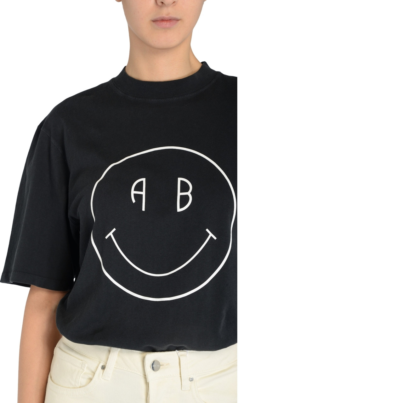 T Shirt Anine Bing Avi Tee Smiley black H Brands