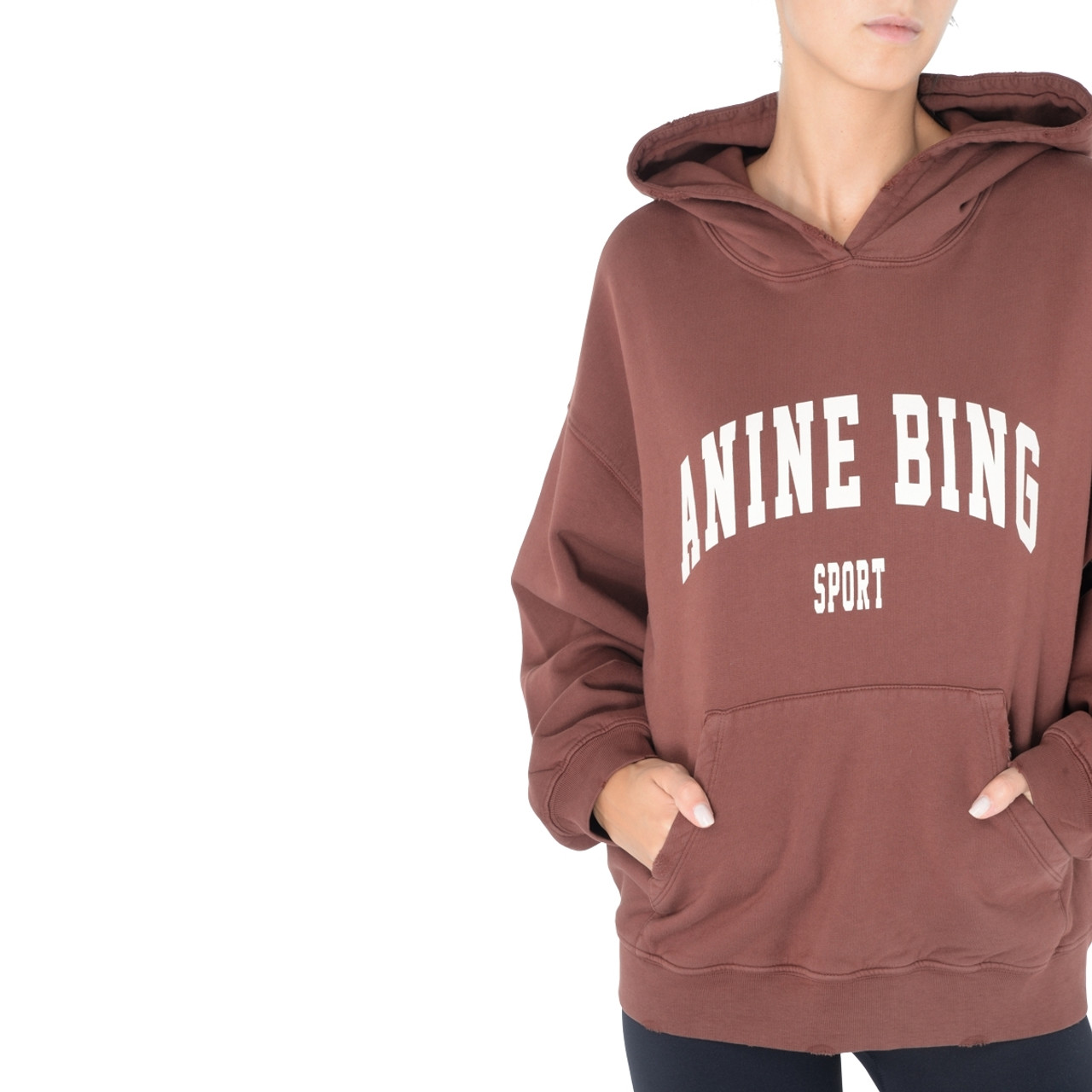 Sweatshirt Anine Bing Harvey burgundy color H Brands