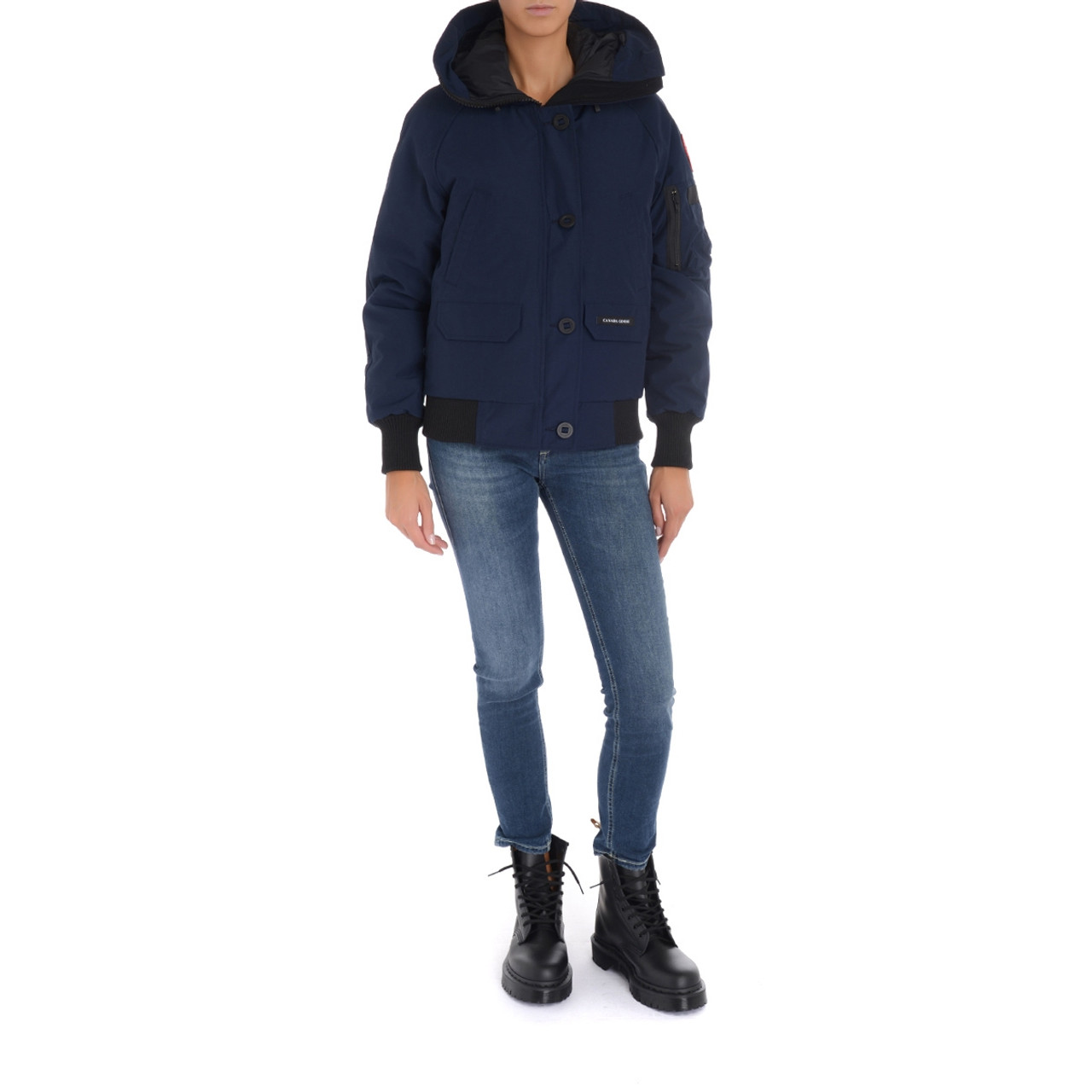 Bomber jacket Canada Goose Chilliwack in navy-colored technical