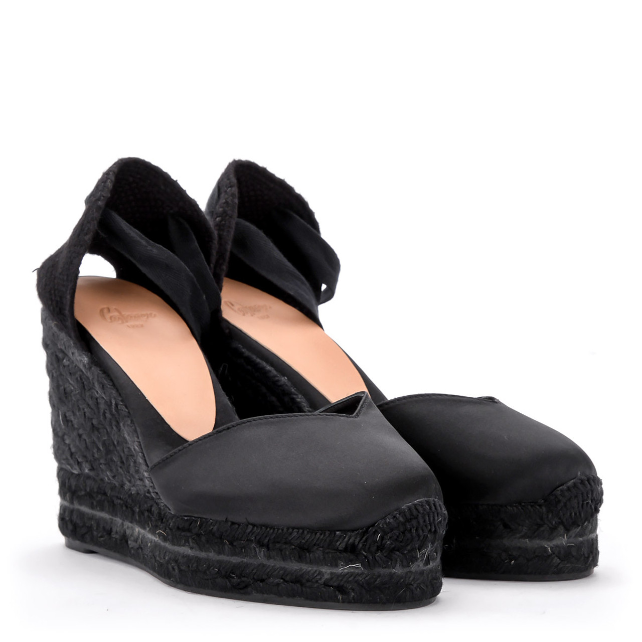 Wedge sandal Casta er Chiara in black canvas H Brands