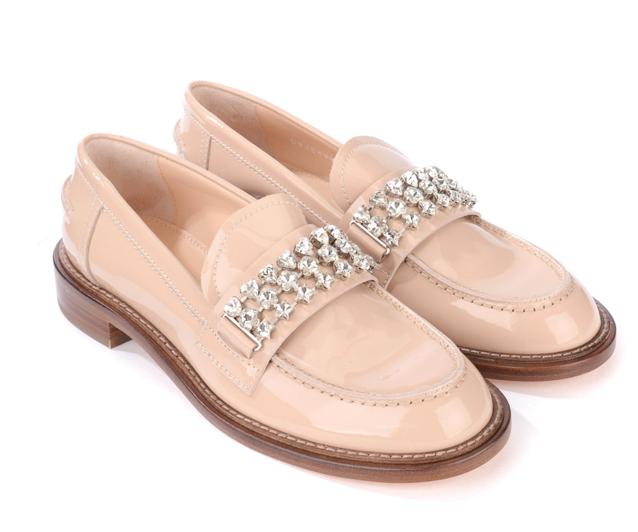 Mocassino AGL Lola cipria con strass