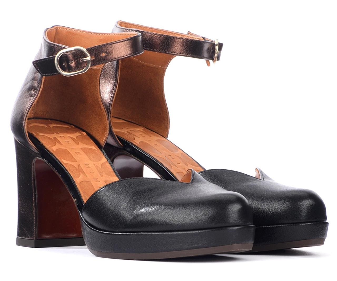 Heeled shoe Chie Mihara Damaho black and brown H Brands