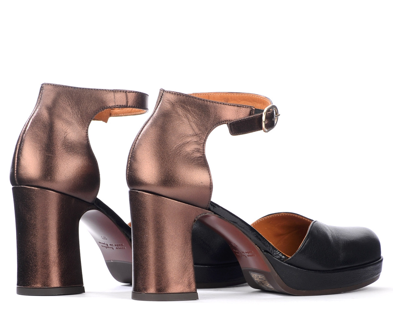 Heeled shoe Chie Mihara Damaho black and brown H Brands