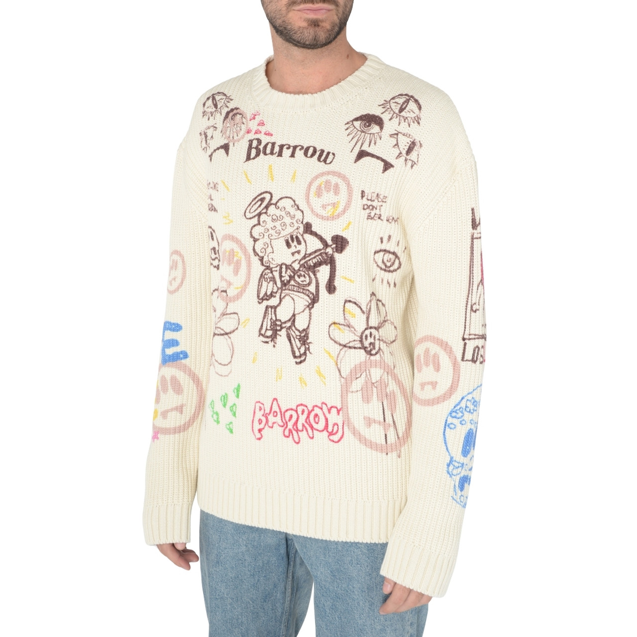 Ivory Barrow sweater with multicolor print H Brands