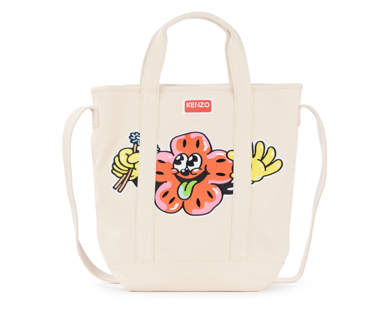 Tote bag Kenzo 'BOKE Boy' color ecru