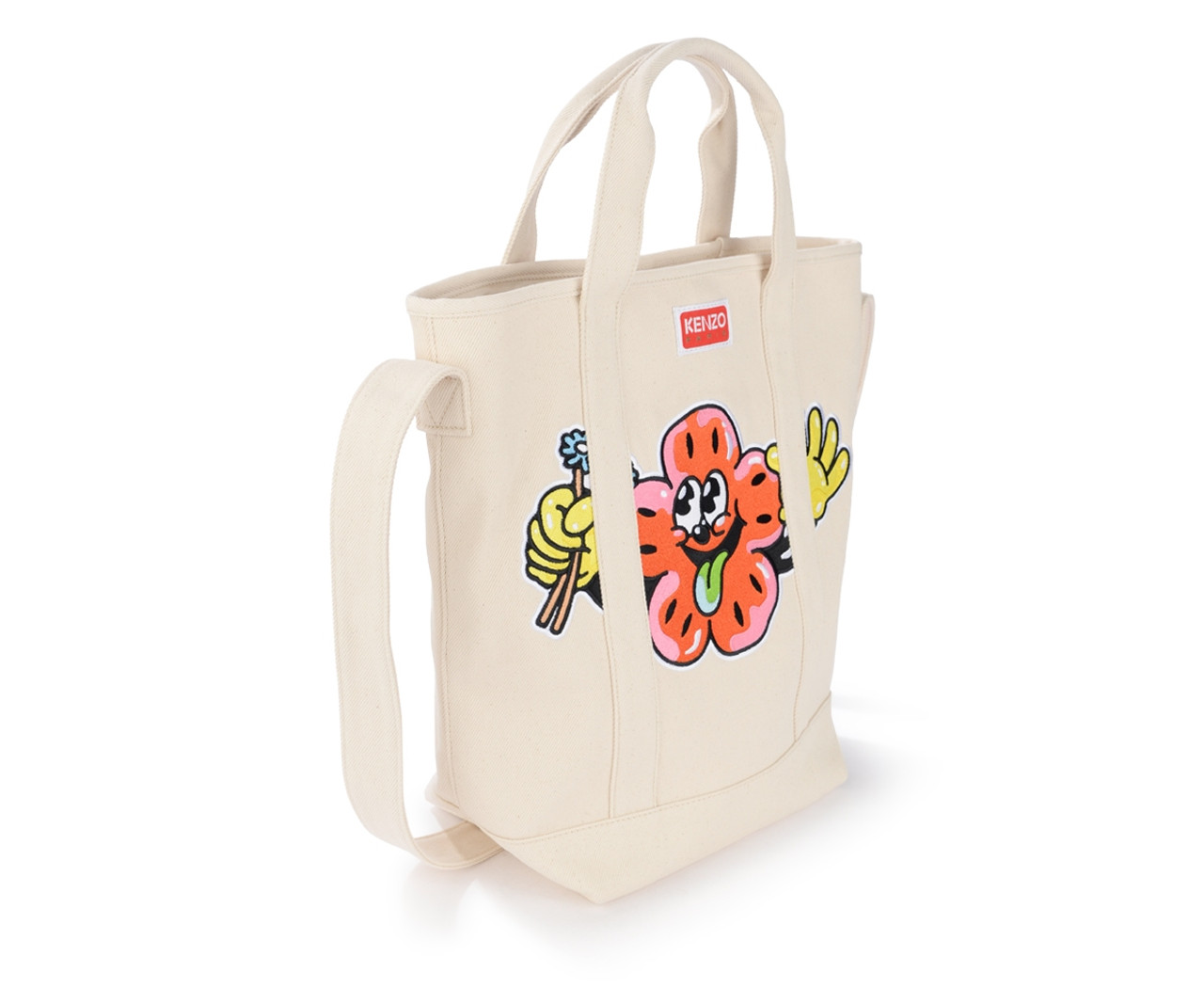 Tote bag Kenzo 'BOKE Boy' color ecru