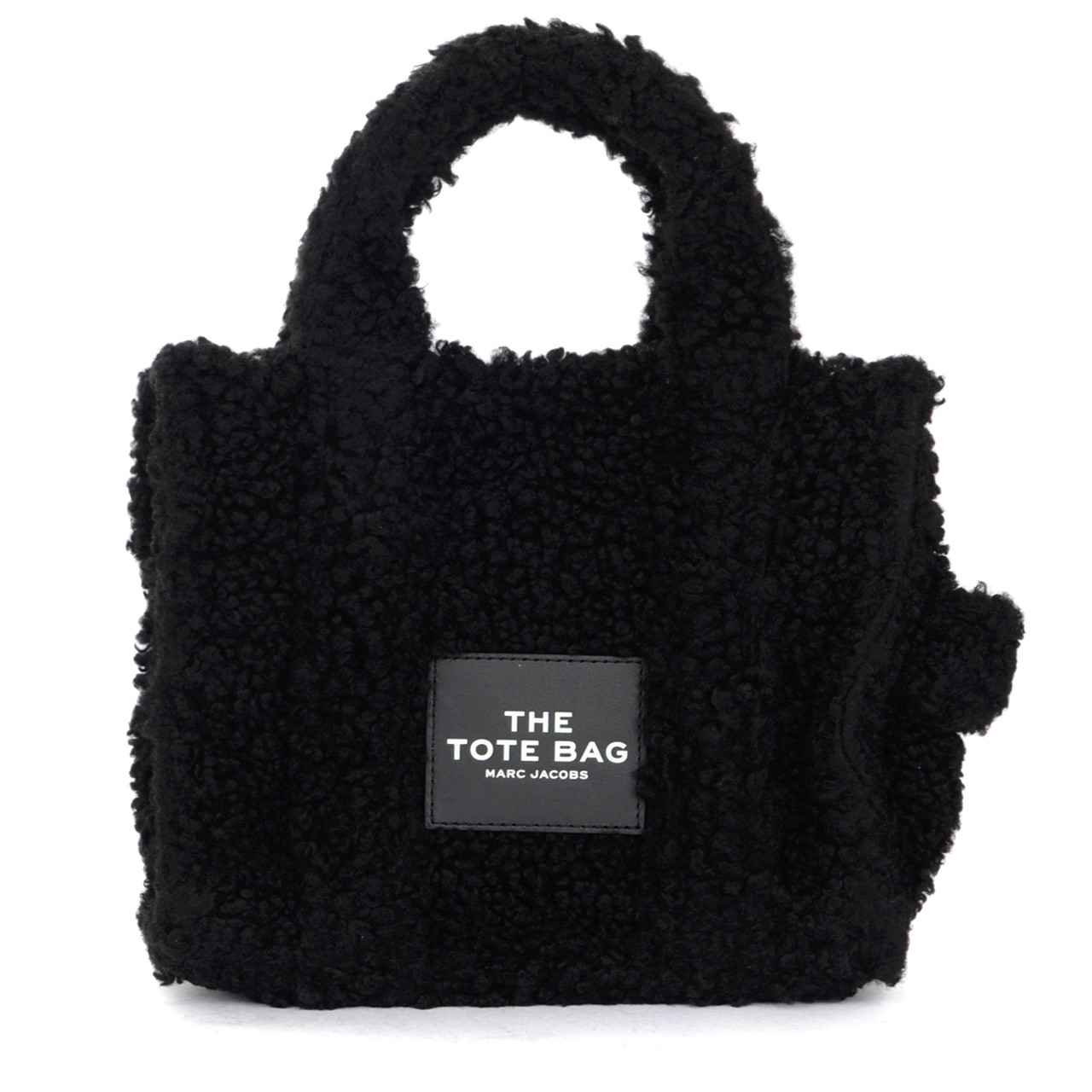 Tasche Marc Jacobs The Small Traveler Tote Bag aus schwarzem Kunstfell
