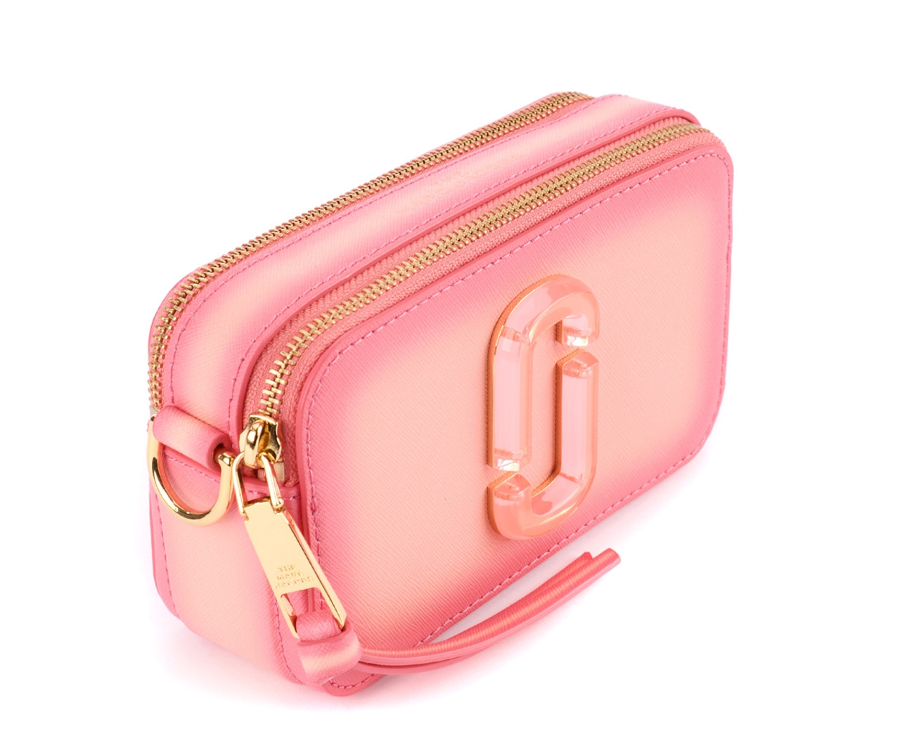 The Marc Jacobs The Fluoro Edge Snapshot sac en cuir couleur p che