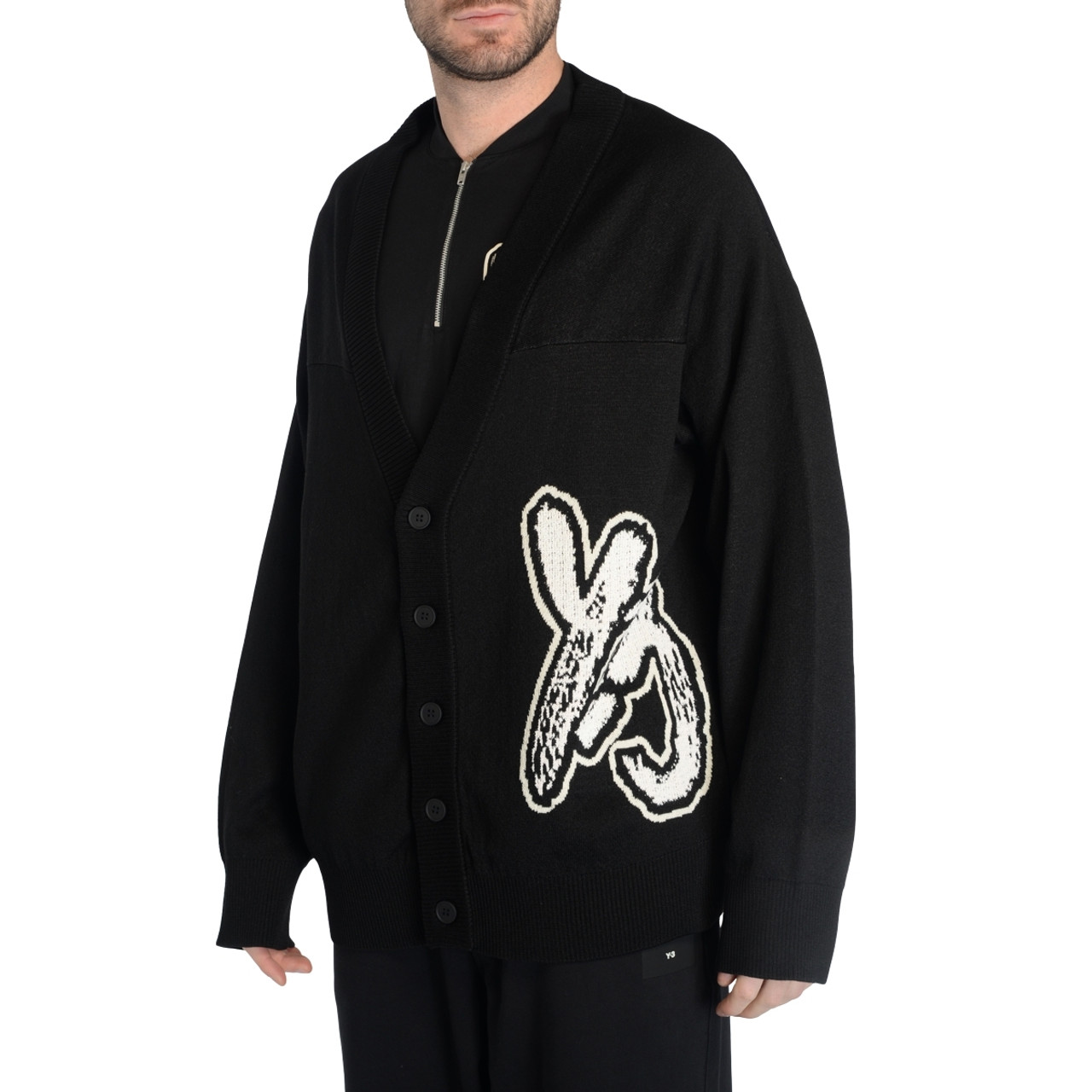 Cardigan Y-3 Logo Knit black | H-Brands