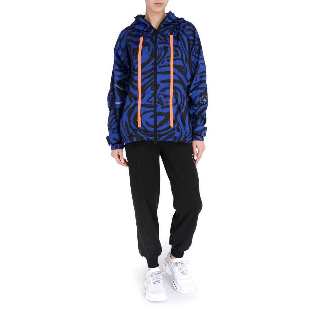 Windproof jacket Adidas by Stella McCartney blue with zebra print 