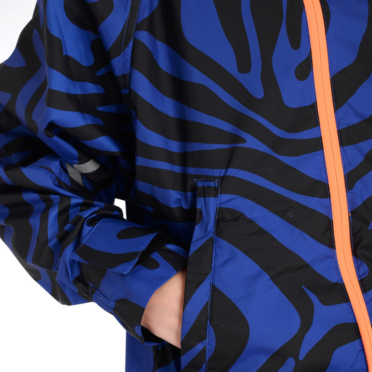 Windproof jacket Adidas by Stella McCartney blue with zebra print