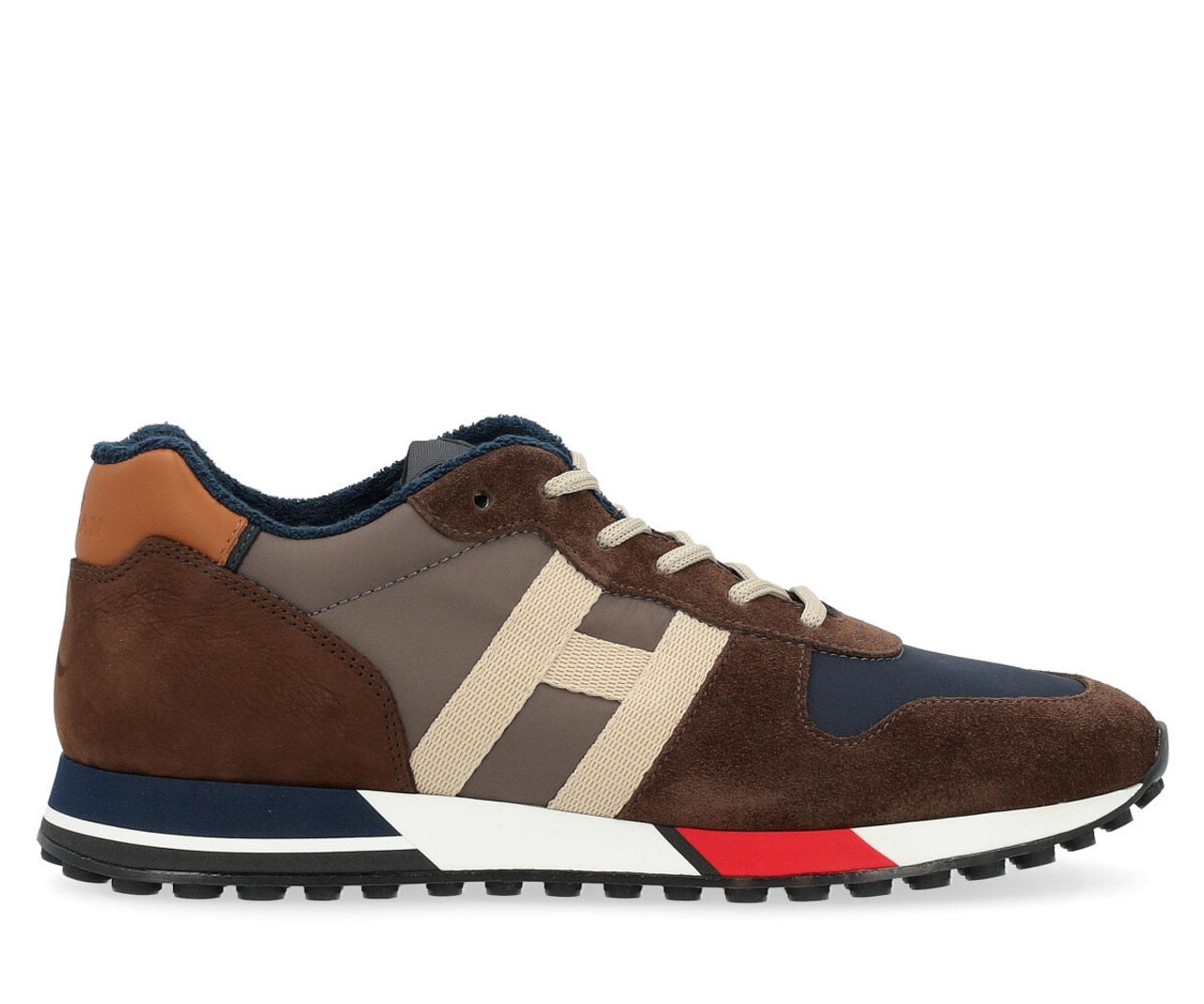 Sneaker Hogan H383 blue brown and gray H Brands