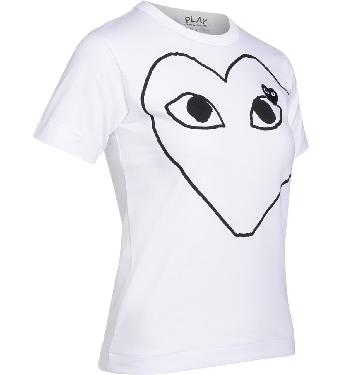 Women\'s T-Shirt Comme Des Garçons PLAY white with black heart | H-Brands