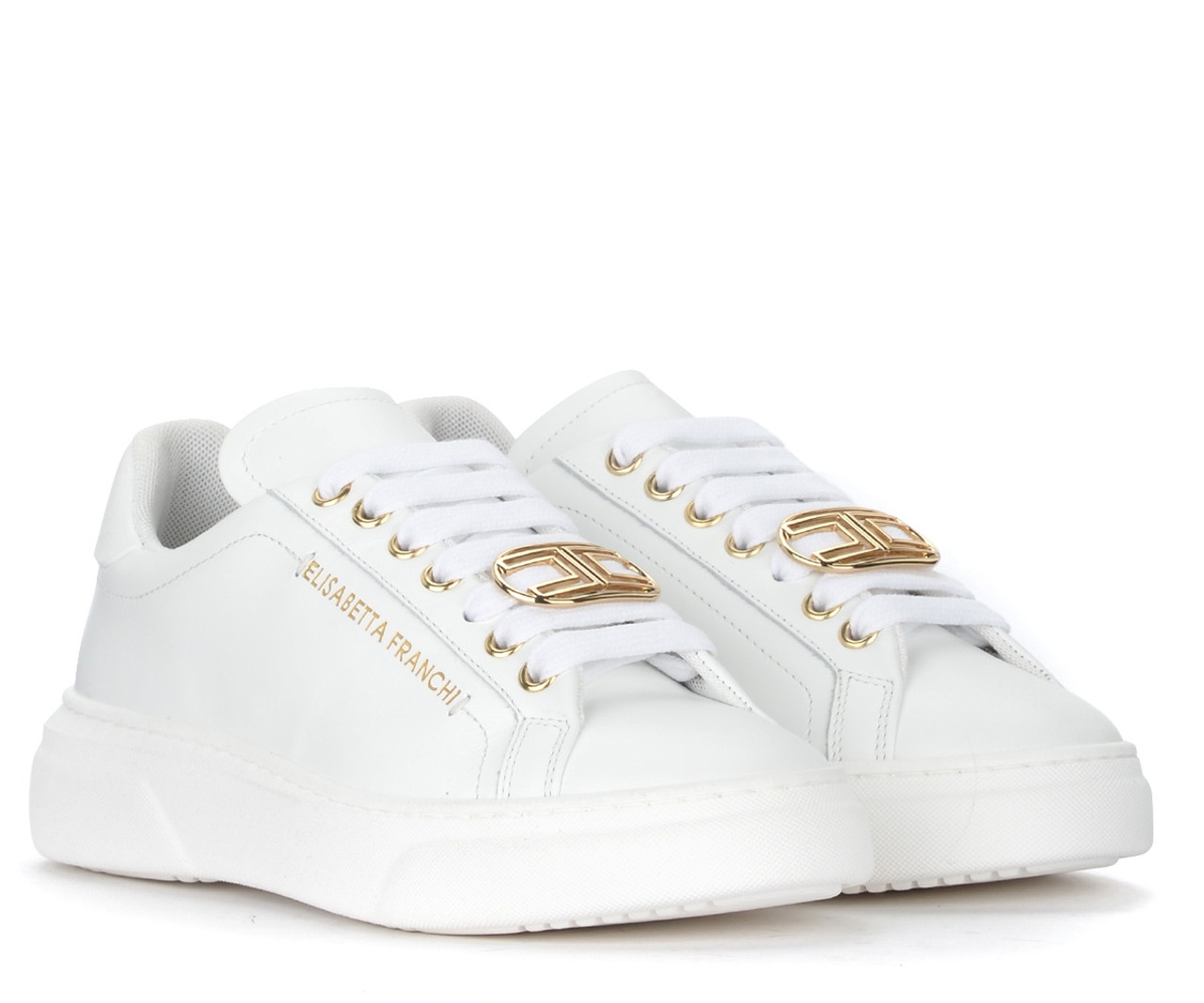 Sneaker Elisabetta Franchi white with maxi logo | H-Brands