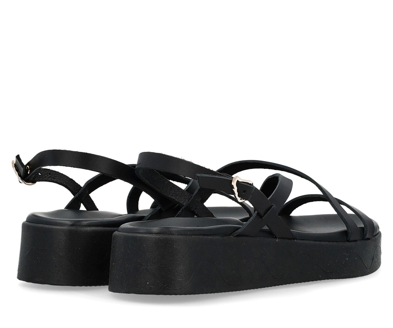 Sandal Ancient Greek Sandals Silia black leather H Brands