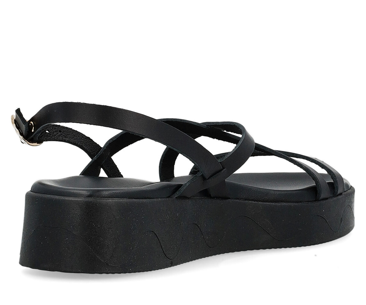 Sandal Ancient Greek Sandals Silia black leather H Brands