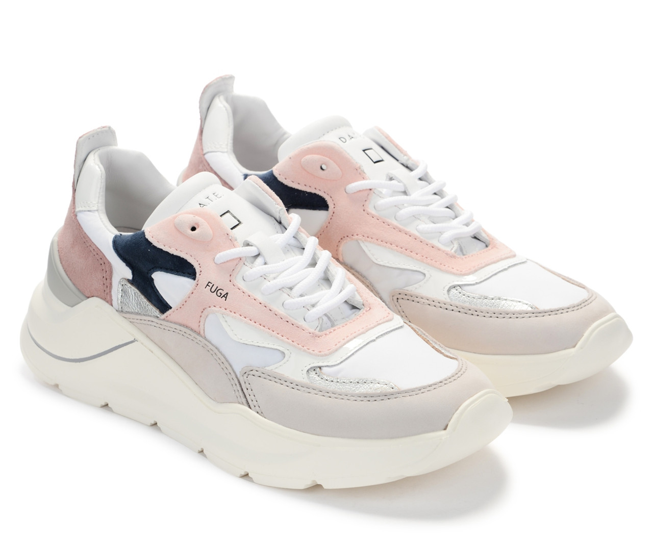 Sneaker D.A.T.E. Escape beige white and pink