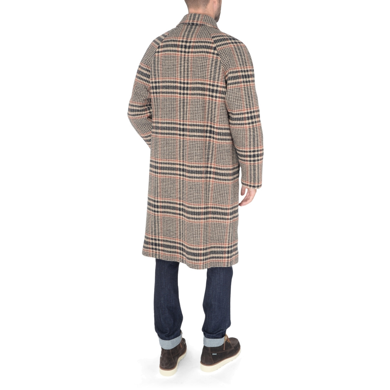 Coat A.P.C. Etienne tartan beige and brown | H-Brands