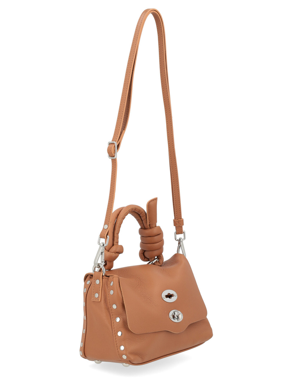 Borsa Zanellato Postina Piuma Knot Baby in pelle beige