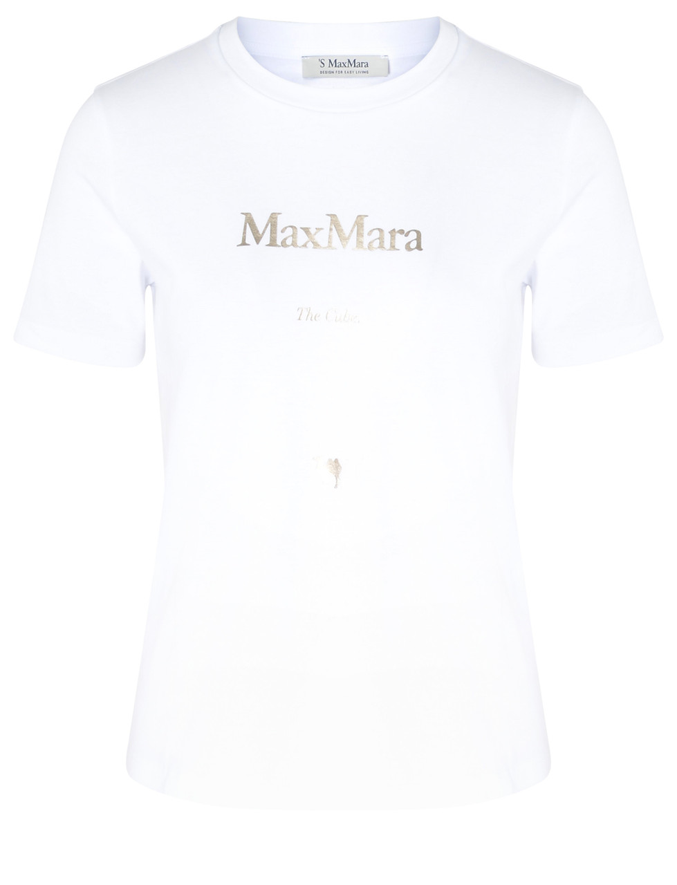 T-Shirt 'S Max Mara in white jersey with logo