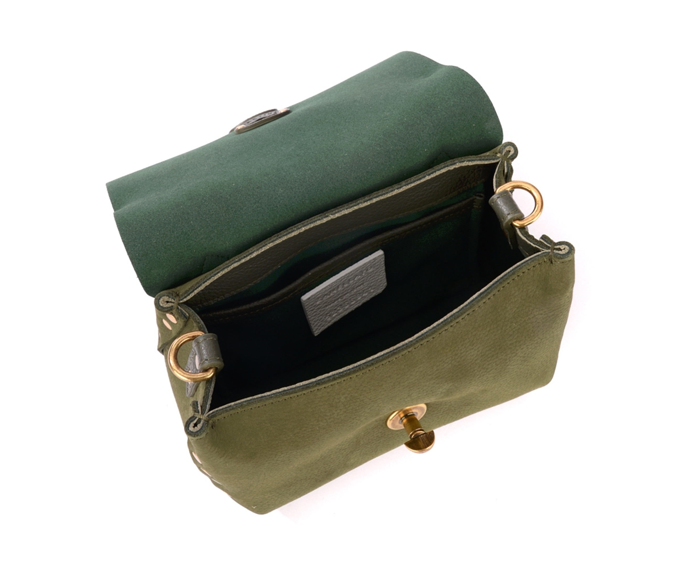 Borsa a tracolla Zanellato Postina Jones Baby verde oliva