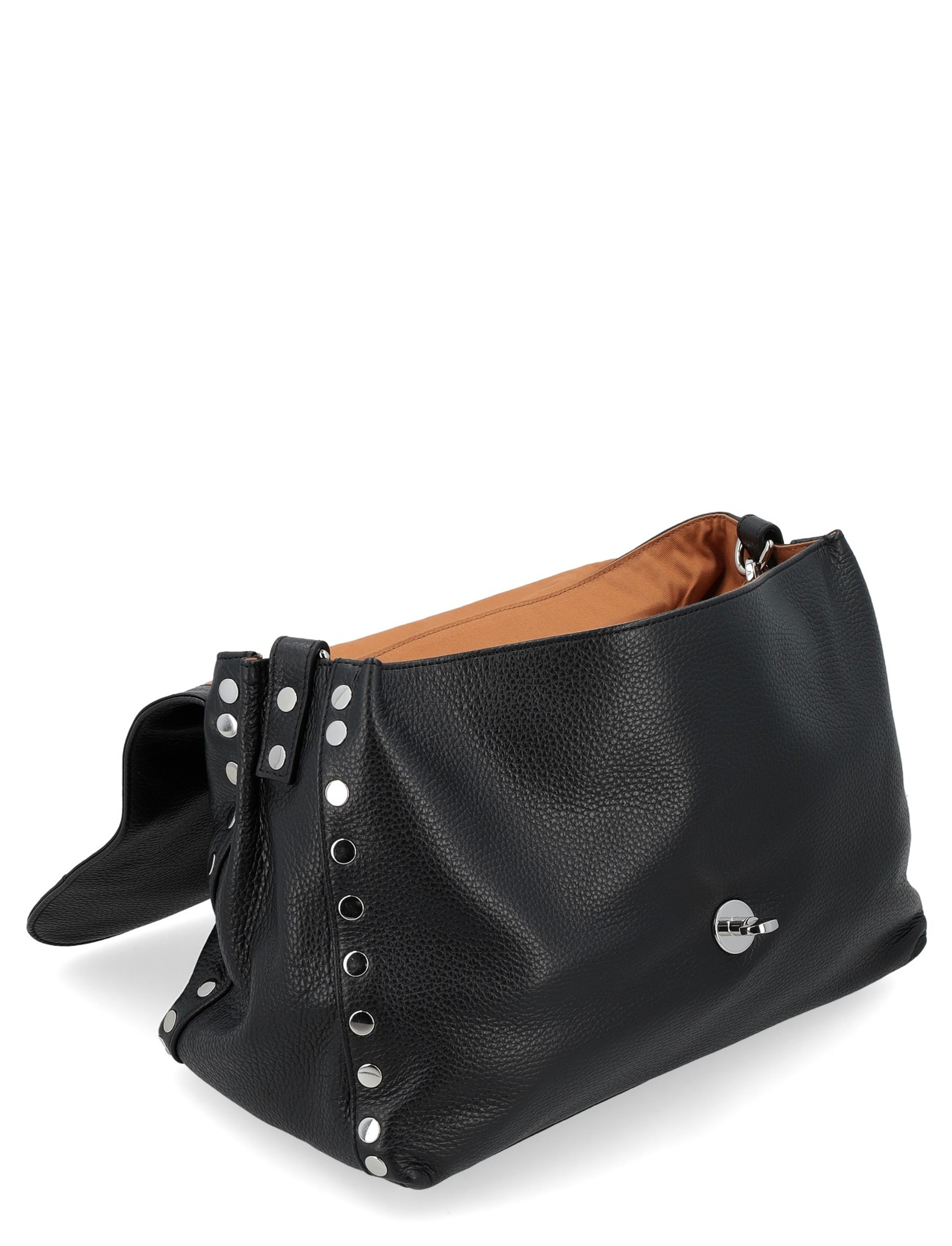 ショルダーバッグ・ポシェット ZANELLATO Women Shoulder Bags 0680100040000 Z0001 BLACK Bag Zanellato Postina Daily M in black grained leather | H