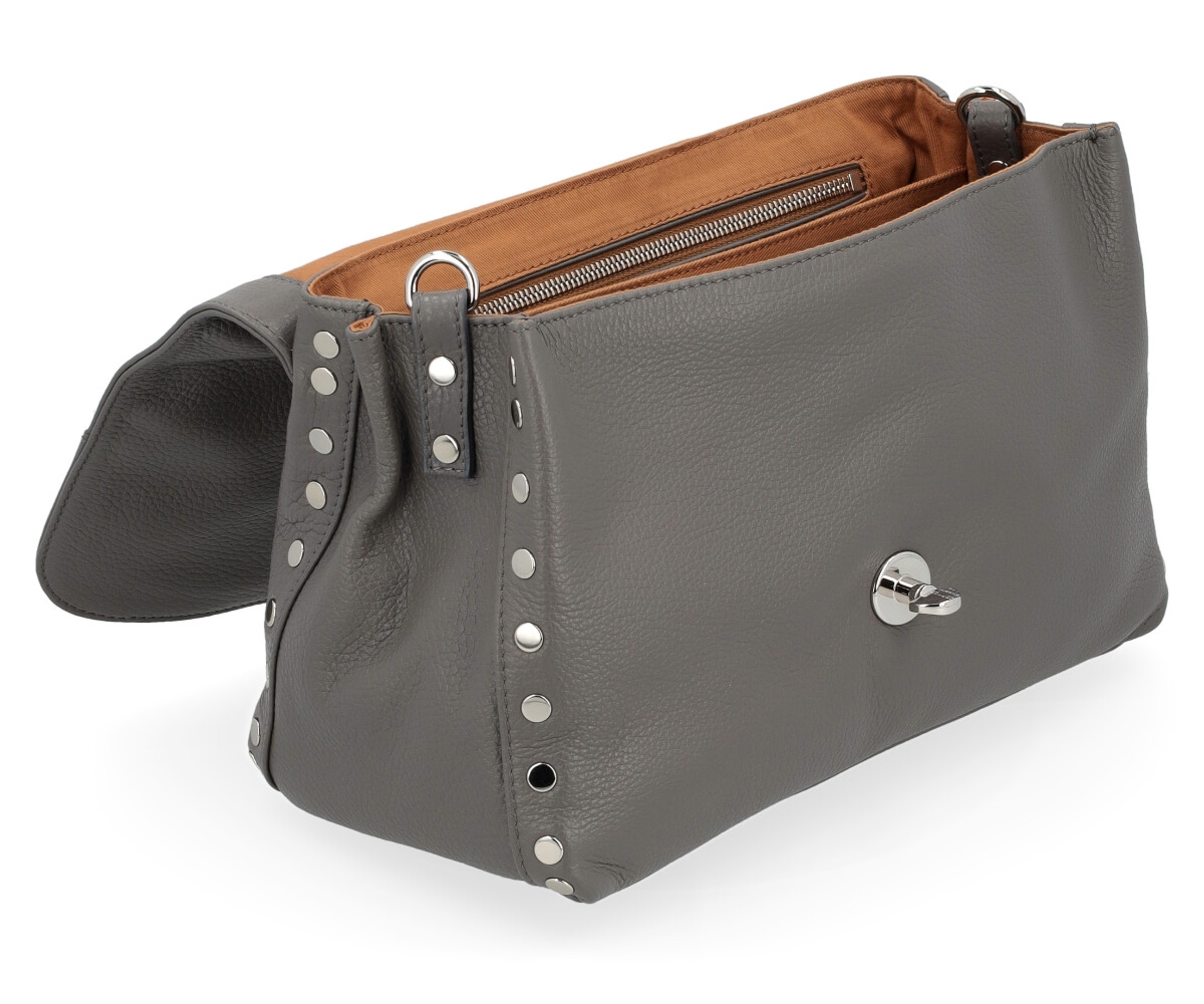 Bag Zanellato Postina Daily Giorno S in gray leather | H-Brands