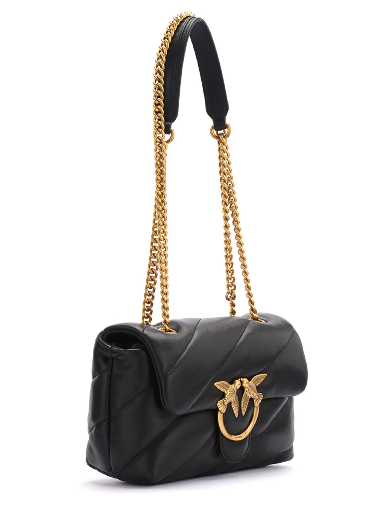 Borsa Pinko Mini Love Bag Puff Maxi Quilt nera H-Brands