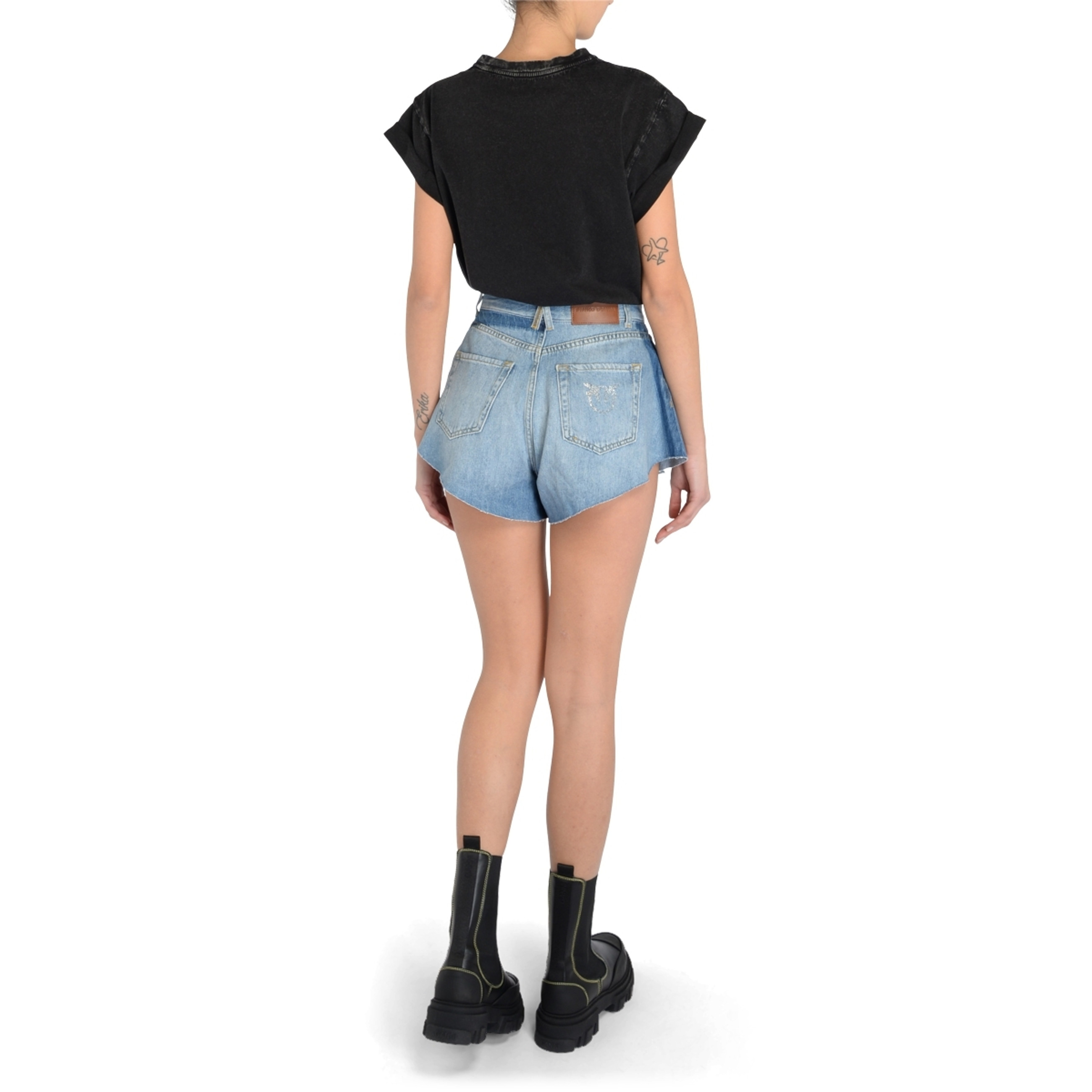 Shorts Pinko in denim azzurro | H-Brands