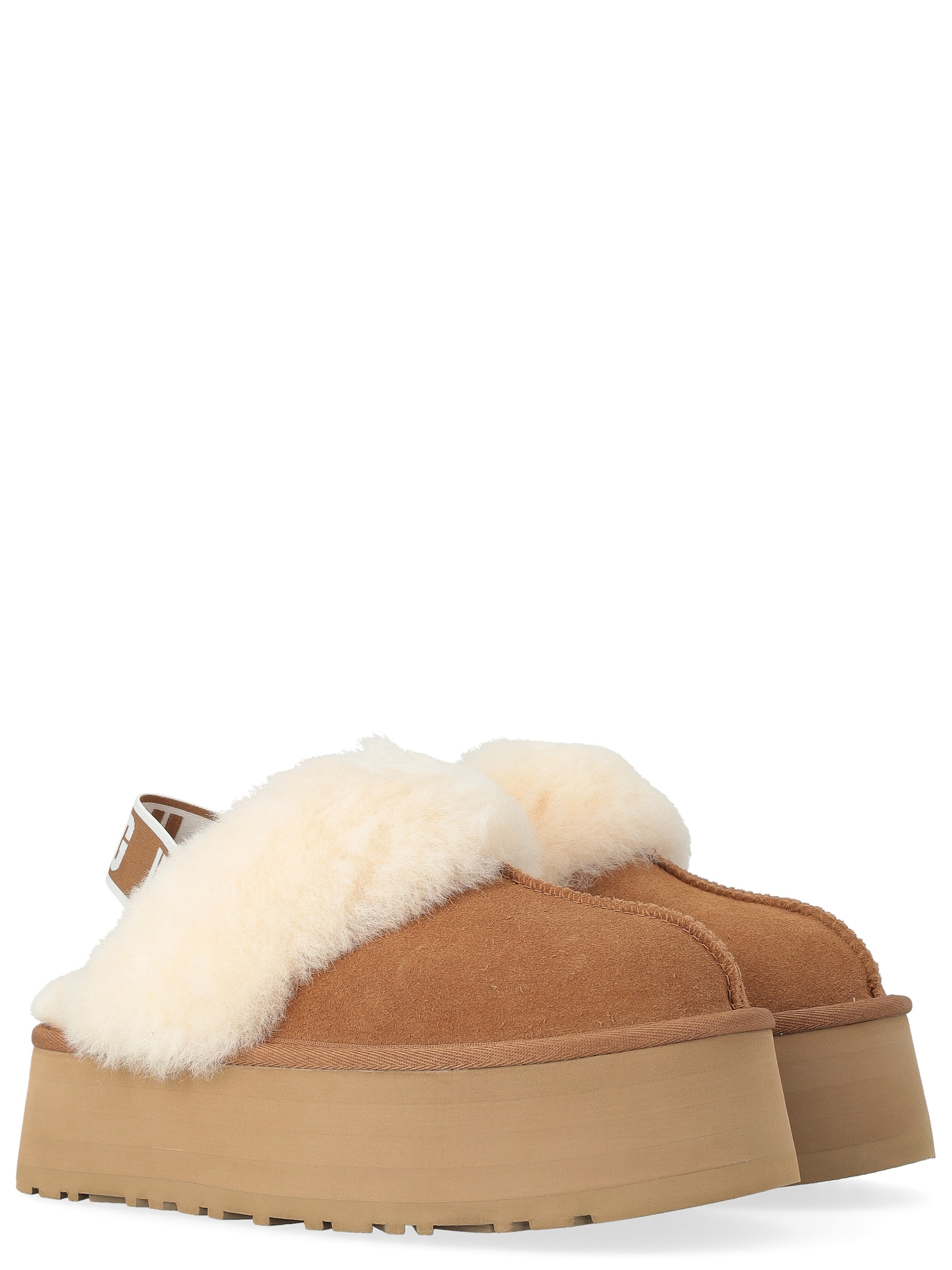 UGG Funkette Chestnut Suede Slip-On Sandals | H-Brands