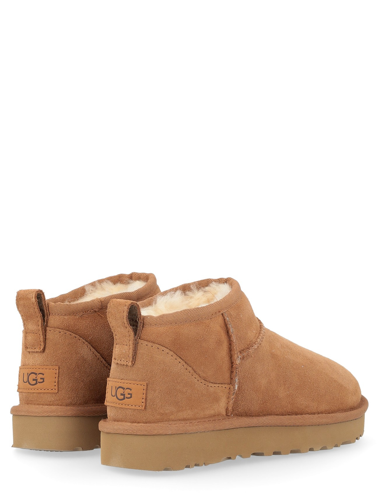 Stivaletto UGG Classic Ultra Mini da donna in camoscio color chestnut