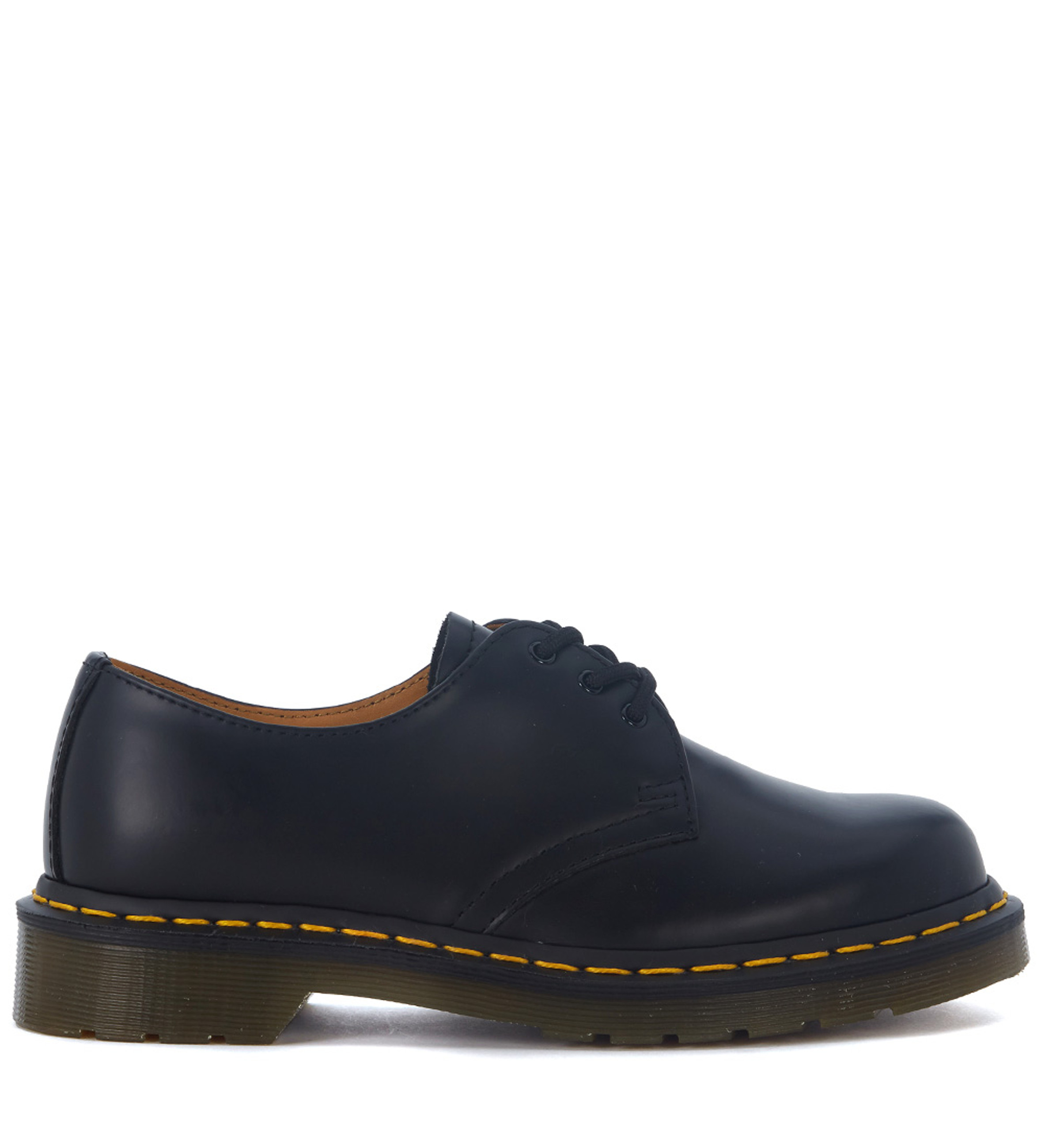 lace-up 3-hole black w/yellow 1