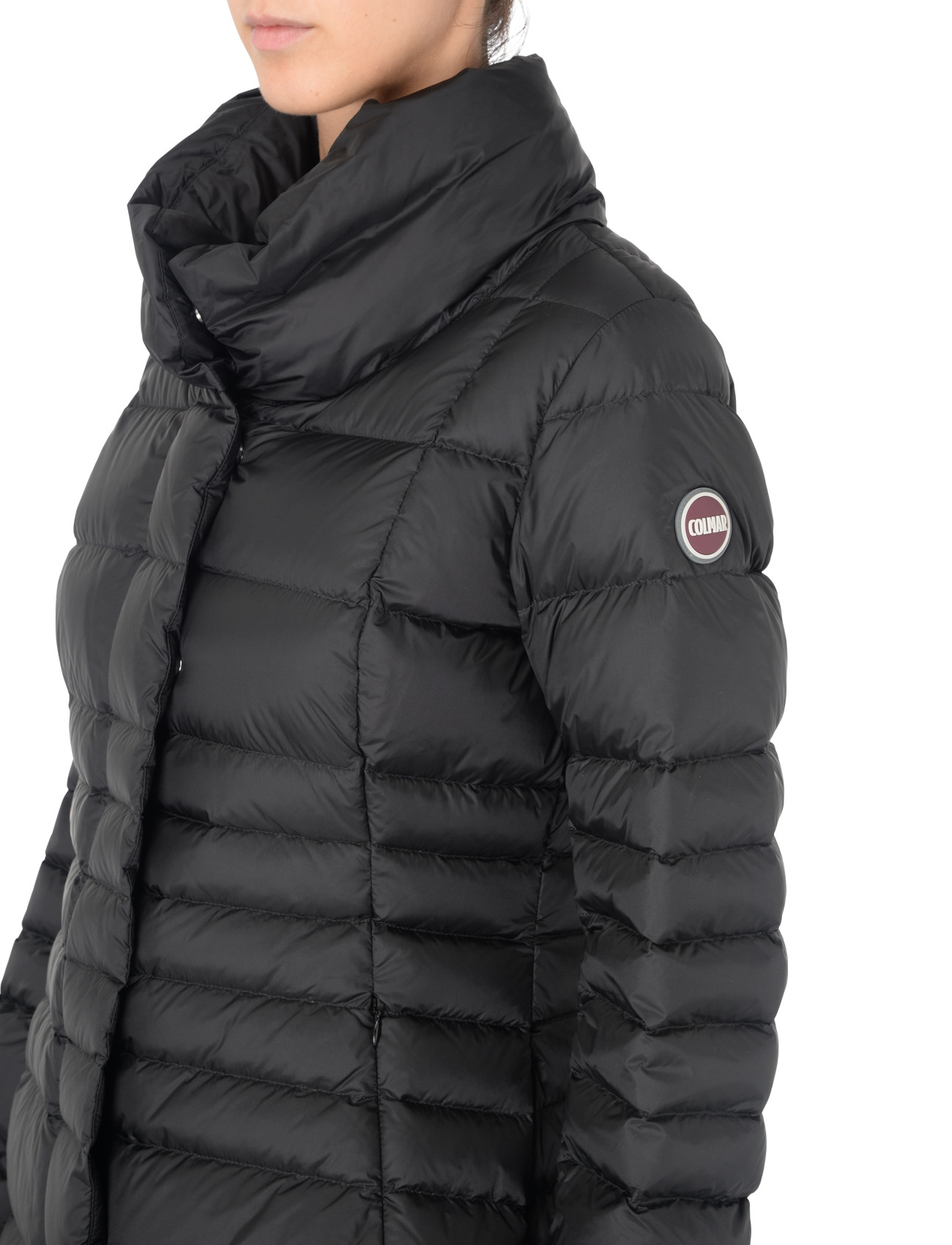 Puffer Jacket Colmar Bomber Nero Lucido Piumini Colmar Colmar