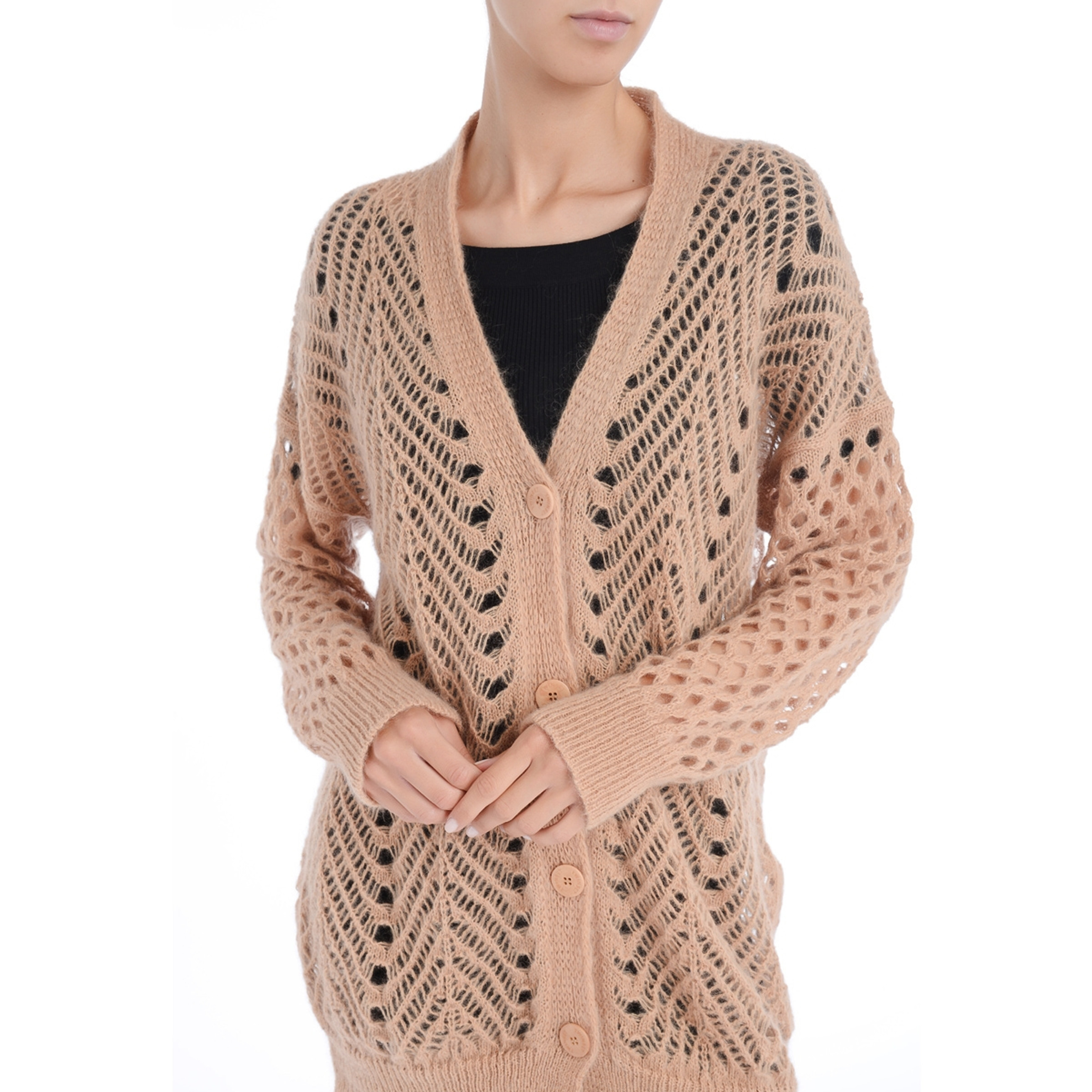 トップス KAMIYA Kasuri Mohair Cardigan (24aw) KAMIYA Kasuri Mohair Cardigan （BLUE） -FASCINATE
